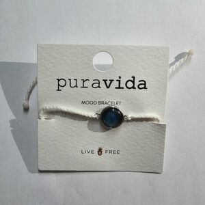 Pura Vida White and Blue Mood Bracelet